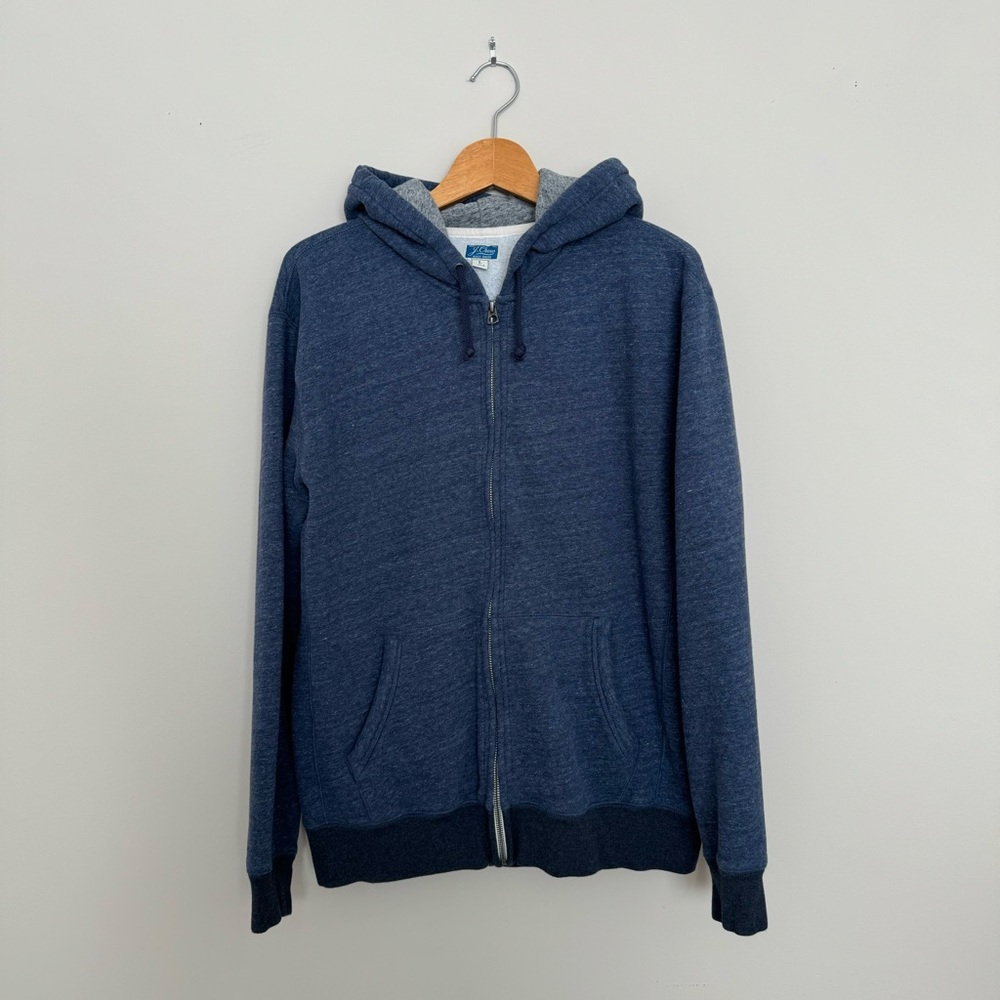 J Crew Marled brushed fleece full-zip hoodie